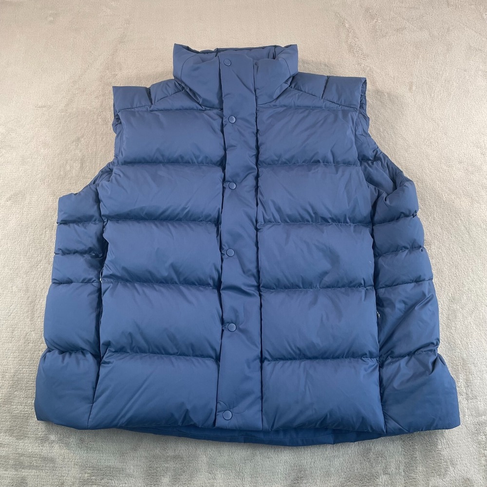 Lululemon Wunder Puff 600 Goose Down-Fill Vest Men 2XL Blue‎ WindProof NWOT $228